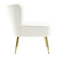 thumbnail image 3 of WestinTrends Furniture 22" Wide Tufted Velvet Accent Chair Seat with Gold Metal Legs, All Weather Resistant for Indoor, Den, Dining or Living Room, Bedroom, 3 of 9