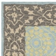thumbnail image 4 of SAFAVIEH Suzani Nina Floral Bordered Area Rug, Chocolate/Yellow, 2' x 3', 4 of 6