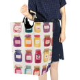 thumbnail image 4 of Yayeee Freestanding Laundry Hamper with Handle Collapsible Large Storage Basket for Clothes, Colorful Jam, 4 of 7