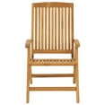 thumbnail image 5 of vidaXL Reclining Patio Chairs with Cushions Outdoor Furniture Solid Wood Teak, 5 of 12