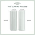 thumbnail image 6 of Exclusive Home Curtains Bella Light Filtering Semi-Sheer Hidden Tab Top Curtain Panel Pair, 54x84, Ivory, 6 of 7