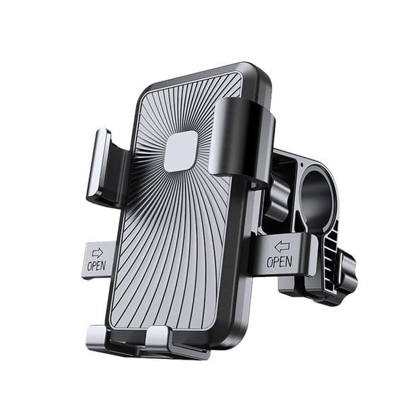 Bike Phone Mount with One-Touch Open Button, Adjustable Handlebar Holder for Cycling, Motorcycle, Scooter – Secure & Easy Access (Black)