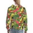thumbnail image 7 of Lsque Fruits Vegetables And Berries Pattern Casual Women's Hoodie,Hooded Sweatshirt with Kangaroo Pocket,Pullover Hoodie with Eye-catching Drawstrings-Large, 7 of 7