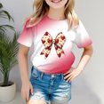 thumbnail image 2 of Gerichy Girls Graphic Print T-Shirt Girls Valentines Day Shirt Cute Printed Round Neck Short Sleeve Tshirt Top Summer Tops, 2 of 5