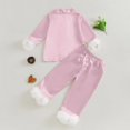 thumbnail image 7 of Lauty Kids Christmas Pjs Christmas Pajamas Kids Toddler Girl Boy Christmas Satin Silk Pajamas Button Down 2 Piece Pajama Set Little Kids Girls Pjs Nightgown Pink 6-7 Years, 7 of 7