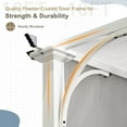 thumbnail image 3 of EAGLE PEAK 10 x 10 FT Outdoor Pergola with Retractable Shade Canopy, White Frame, Gray Top, 3 of 6