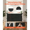 thumbnail image 2 of KFFKFF Retractable Baby Gate, 34 inches High, Expands up to 55 inches Wide, Mesh Barrier for Children or Pets, Simple Installation for Stairs, Doorways, Hallways, and Play Areas, Black, 2 of 9