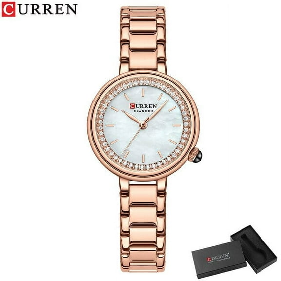 Curren Simple Dress Watches For Ladies Luxury Quartz Stainless Steel Wristwatches Thin Clock Women Silver - Quartz Wristwatches