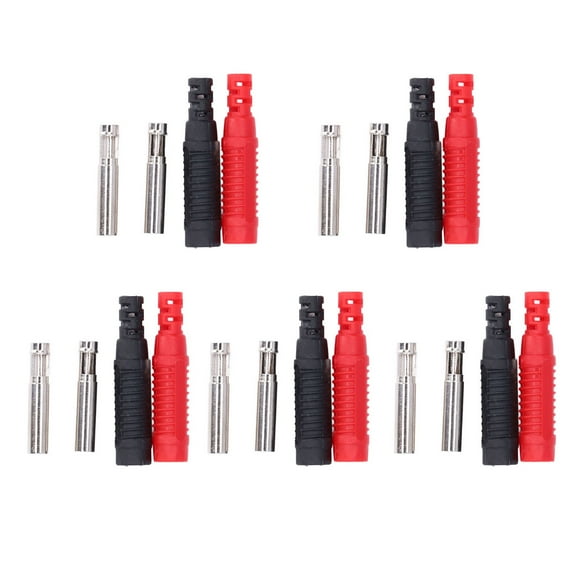 Banana Socket, Insulated Female Plug Lantern Type  Electrical Conductivity Plug And Play 5 Sets  For Electronic Instruments For Welding Machinery