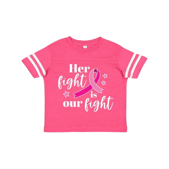 Inktastic Breast Cancer Awareness Her Fight is our fight Boys or Girls Toddler T-Shirt