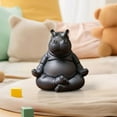 thumbnail image 5 of DAMAI Clumsy Yoga Master Hippo,Funny Hippo Statue, 2inch Adorably Handcrafted 3D Resin Hippo Statue, Unique Meditation Sculpture for Home & Office, 5 of 8