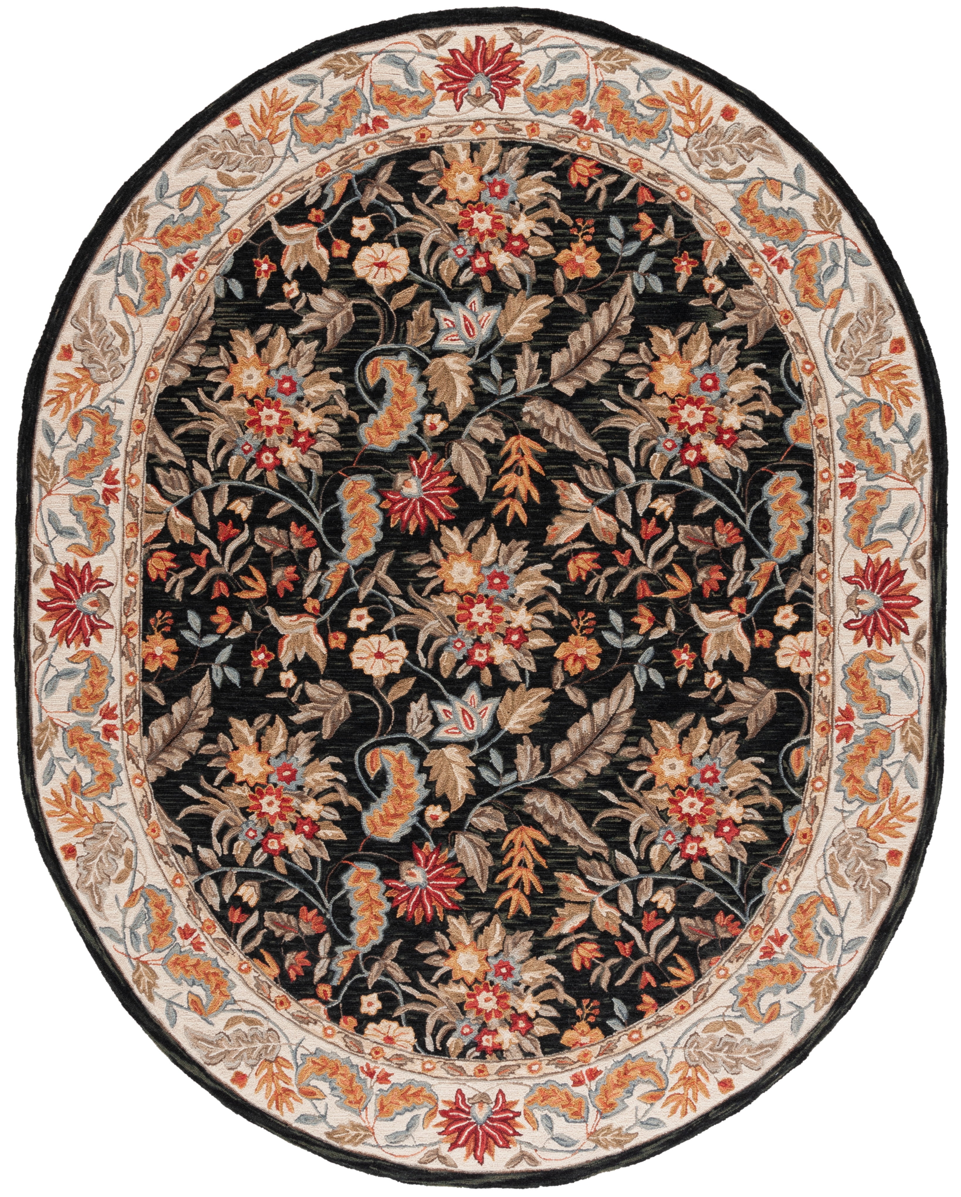 Safavieh Chelsea Alaia Oriental Area Rug, Black, 4'6" x 6'6" Oval