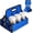 Blue, variant on Godery Portable Drink Carrier Cup Drink Carrier with Handle, 6-Cups Folds flat Reusable Cup Holder Carrier with Handle, Drink Delivery Carrier