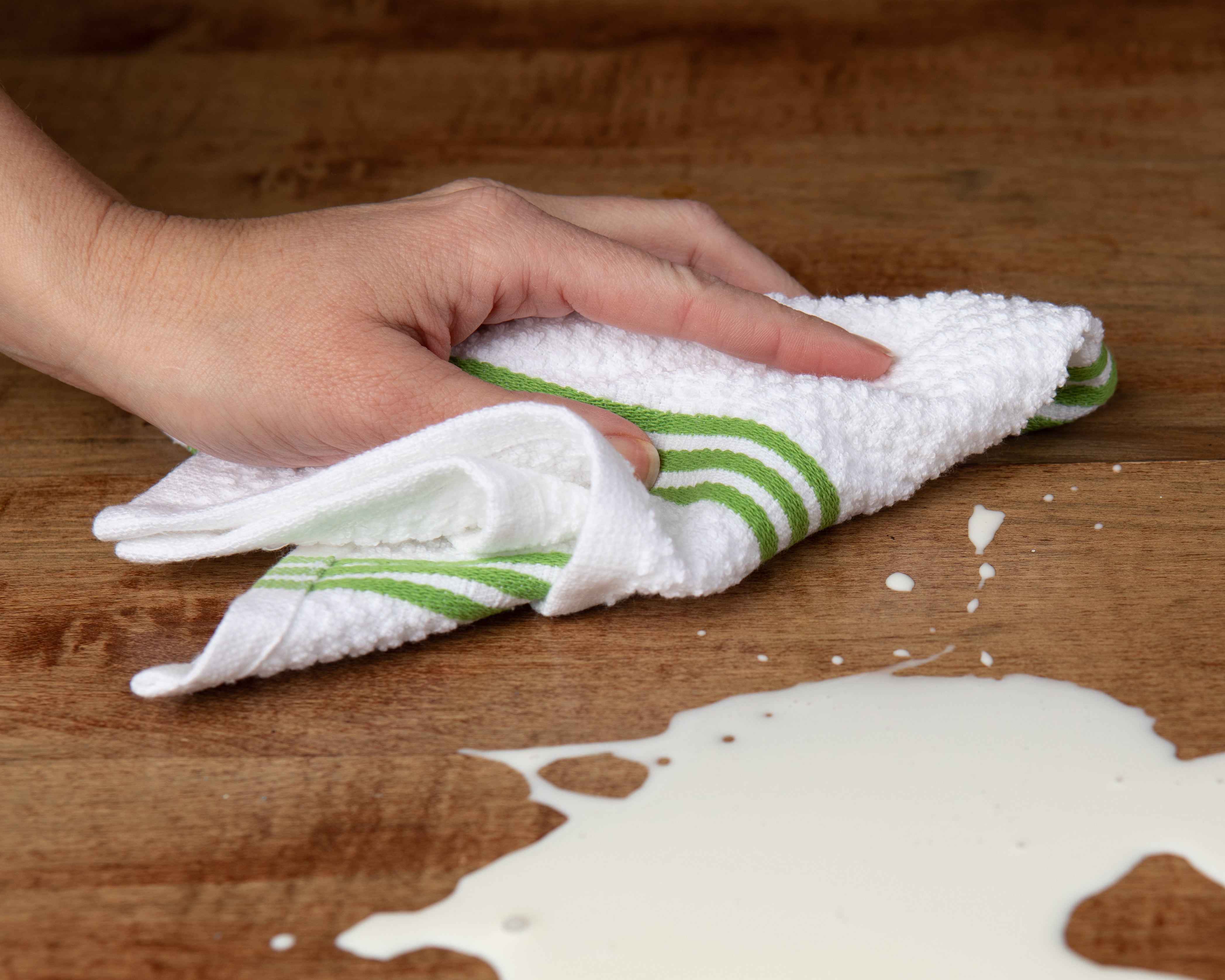 Sticky Toffee, 8 Pack, Cotton Terry Kitchen Dishcloth, Green