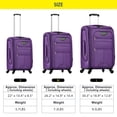 thumbnail image 2 of Zimtown 22in 26in 30in Softside Luggage, Expandable 3 Piece Set Suitcase Lightweight Luggage Travel Set, Purple, 2 of 9