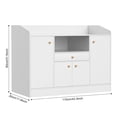 thumbnail image 4 of Jubilant Coffee Bar Cabinet with Door, Farmhouse Buffet Cabinet Kitchen Storage Sideboard(White), 4 of 10