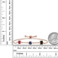 thumbnail image 3 of Gem Stone King 1.66 Ct Red Created Ruby Blue Created Sapphire 18K Rose Gold Plated Silver Bracelet for Women, 3 of 4