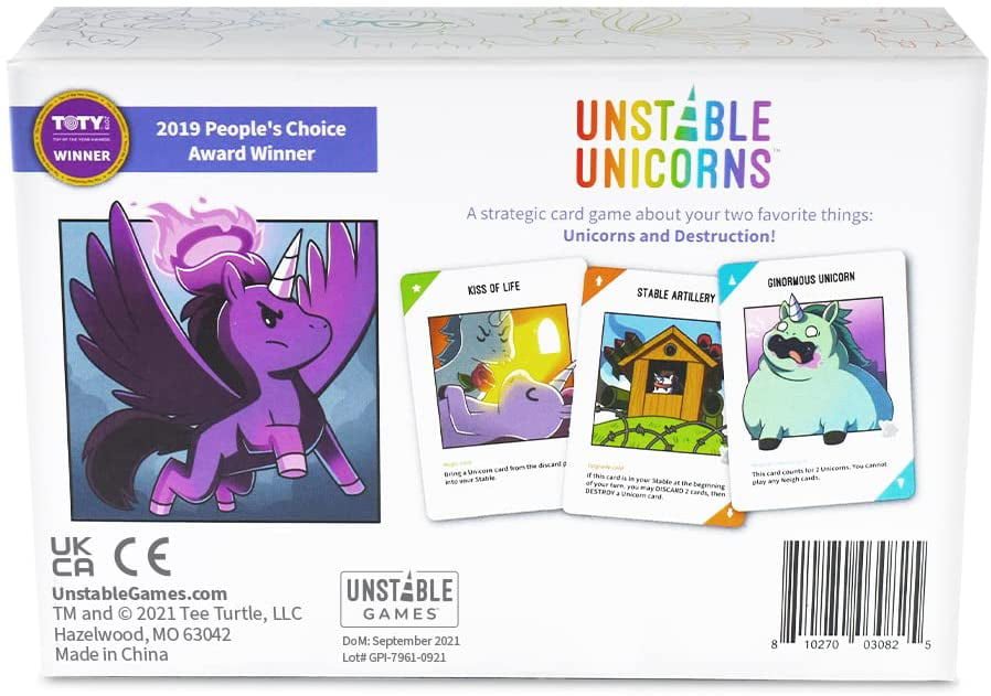 Unstable Unicorns Card Game Strategic Card Game Party Game for Adults & Teen 