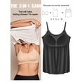 thumbnail image 2 of Camisoles for Women with Built in Bra Adjustable Strap Tank Tops Cami Sleeveless Summer Tops for Workout Sleeping Traveling, 2 of 5