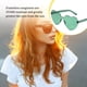 thumbnail image 4 of Gafas de Sol Qarigey Forma de Corazón Melocotón Lentes Verde, 4 of 6