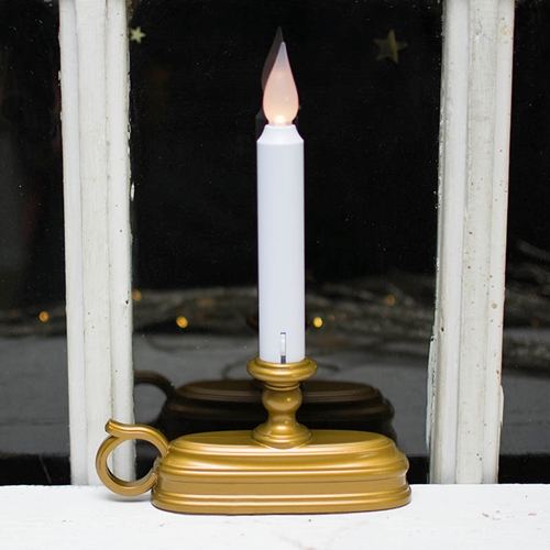 2 Pcs Christmas Lights Window Candle Warm White LED Battery Op Auto