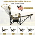 thumbnail image 4 of Gymax 2PCS Camping Lounge Chair w/Detachable Footrest & 4-position Backrest Bag, 4 of 10