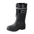 thumbnail image 2 of EKVAHL Women's Orthopedic Mid Calf Rain Boots, PVC Platform Rubber Boots, Arch Support Garden Hiking Walking Shoes Black, 2 of 5