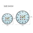 thumbnail image 2 of Acrylic Wall and Table Clock Fruit Icons Pattern Design 11.9in Modern Decor with Golden Hands, 2 of 12