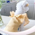 thumbnail image 4 of Pet Dog Teddy Grid Dress Cute Plaid Dress Clothes Princess, 4 of 5