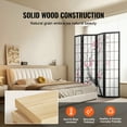 thumbnail image 4 of KFFKFF Partition Screen, Quadruple Panel Oriental Divider, Wooden Foldable Privacy Barrier Indoor, Oriental Movable Decorative Separators, Suitable for Living Space, Workspace, 4 of 9