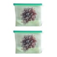 thumbnail image 2 of 7Penn Silicone Food Storage Bag 1000mL - 2pk Green 8 x 6.25in Reusable Food Bags, 2 of 7