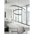 thumbnail image 3 of Aiwen 3 Tiered Modern LED Pendant Light Stylish Home Decor Light Fixture Black, 3 of 8