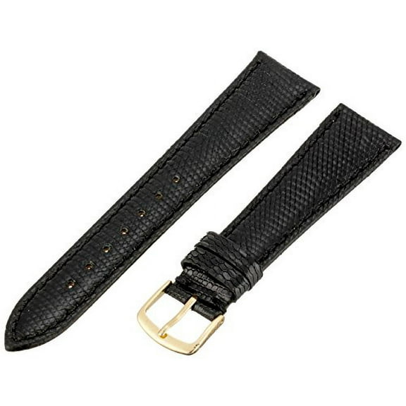 Hadley-Roma Men's MSM715RA-180 18mm Black Genuine Java Lizard Leather Watch Strap