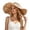 Khaki, variant on Summer Wide Brim Sun Hat Fashionable Bow Beach Outdoor Travel Hat with Ponytail Hole