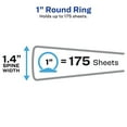 thumbnail image 3 of 2PK Avery Flexi-View Binder with Round Rings, 3 Rings, 1" Capacity, 11 x 8.5, Black (17686), 3 of 9