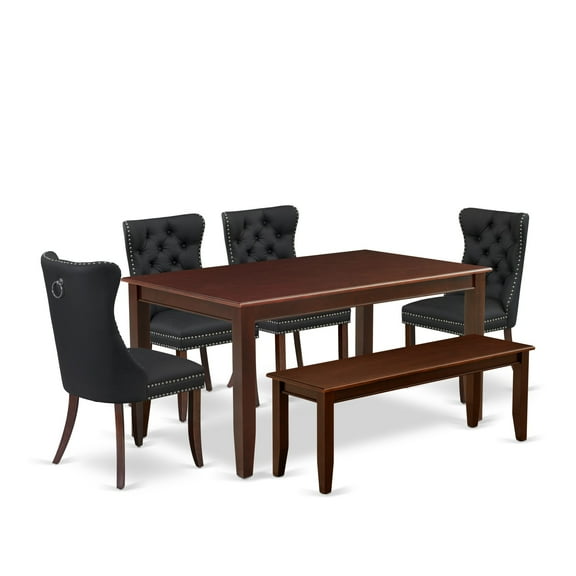 East West Furniture 6 Piece Dining Room Set