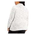 thumbnail image 2 of CALVIN KLEIN Womens White Speckle Long Sleeve Cowl Neck Evening Sweater Plus 0X, 2 of 4