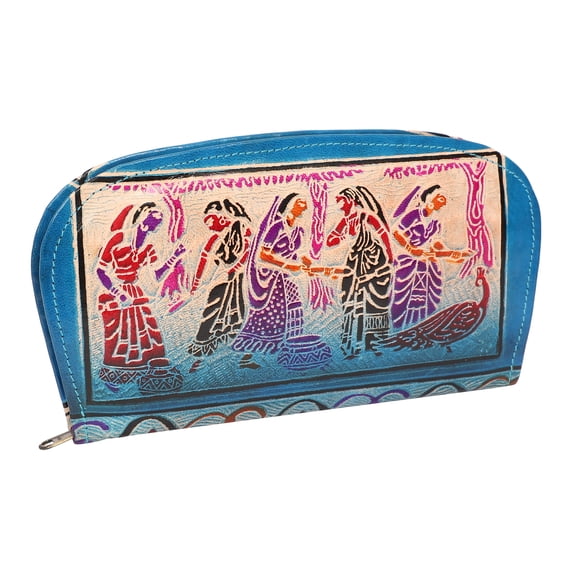 el elephante Women Wallet Large Leather Zip Around Wallet Phone Holder Clutch Travel Ladies Purse Wristlet Card Holder Organizer