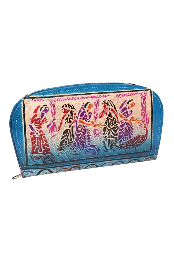 Women Wallet Large Leather Zip Around Wallet Phone Holder Clutch Travel Ladies Purse Wristlet Card Holder Organizer