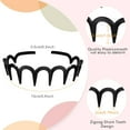 thumbnail image 2 of 3 Pieces Zig Zag Headbands Comb Zigzag Plastic Hoop U Shaped Shark Tooth Hair Bands Black Zag Hairbands Wave Shape Plastic Hair Band for Women Girls Hair Accessory Styling, 2 of 4