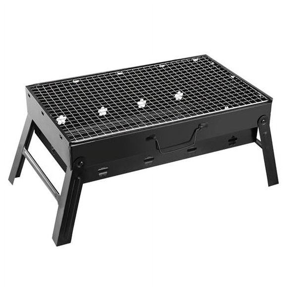 Gril BBQ Portable Gril au Charbon Pliable Fumoir Léger pour Camping Pique-Niques Grillades au Jardin