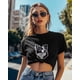 thumbnail image 4 of T Shirts for Women,Black Poroshenko T Shirt Short Sleeve Loose Fit Tee Tops Crewneck Womens Casual T-Shirts for Teen Girls, 4 of 8