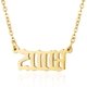 thumbnail image 1 of Collar con colgante de número de año de nacimiento, acero inoxidable, número dorado, collar de cumpleaños, joyería de cadena para mujeres y niñas, 1 of 5