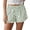 Green, variant on Women’s Y2K Striped Ruffle Hem Shorts, Trendy Casual Summer Beach Shorts with Elastic Waist & Pockets, Multi-Color, S,M,L,XL,XXL