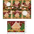 thumbnail image 6 of Christmas Placemats Set of 6 Gingerbread House Christmas Placemats for Dining Table Red Pine Tree Snowflake Table Mat Winter Holiday Home Party Kitchen Table Decorations, 6 of 6