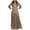 Khaki, variant on Miluxas Dresses Plus Size Women Solid Sequins Thin Zipper Hollow Out Backless Long Sleeve V-Neck Dress Khaki 10(XL)