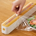 thumbnail image 3 of Wrap Plastic Dispenser Cling Film Foil Holder Kitchen Cutter Wrap Food Roll Tin, 3 of 11