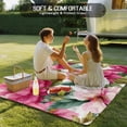 thumbnail image 4 of Pink Floral Outdoor Rug for Patio/Deck/Porch, Non-Slip Large Area Rug 6 x 9 Ft, Watercolor Flowers Leaves Plants Watercolor Indoor Outdoor Rugs Washable Area Rugs, Camping Rug Carpet Runner, 4 of 8