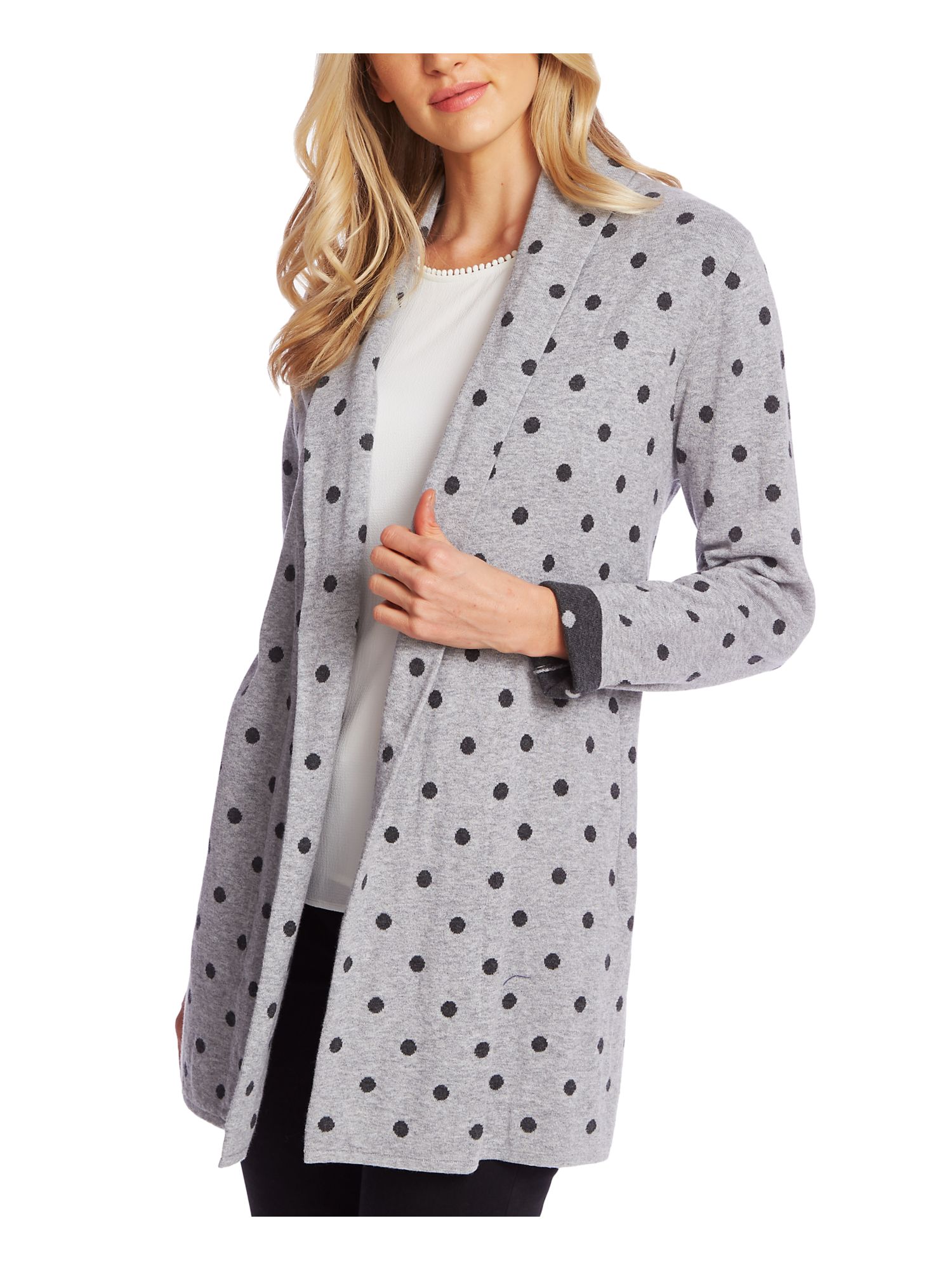 polka dot cardigan sweater