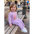 thumbnail image 5 of RUINIXCW Toddler Baby Girl Birthday Outfit Long Sleeve Sweatshirt Pants 2 Pcs Set, 5 of 9
